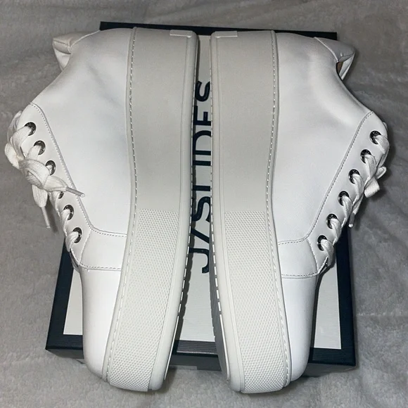 NWT J/SLIDES MAYA White Leather Sneaker - Picture 12 of 15
